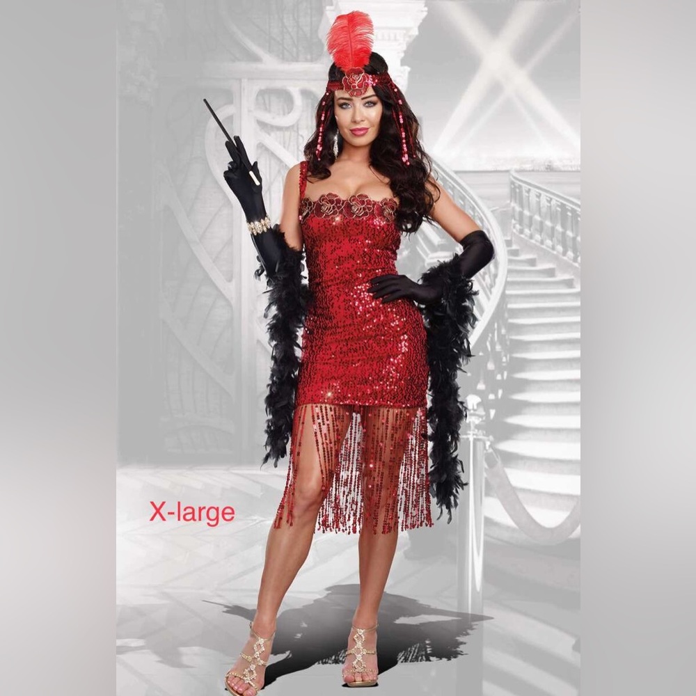 Red flapper dress (X-large)